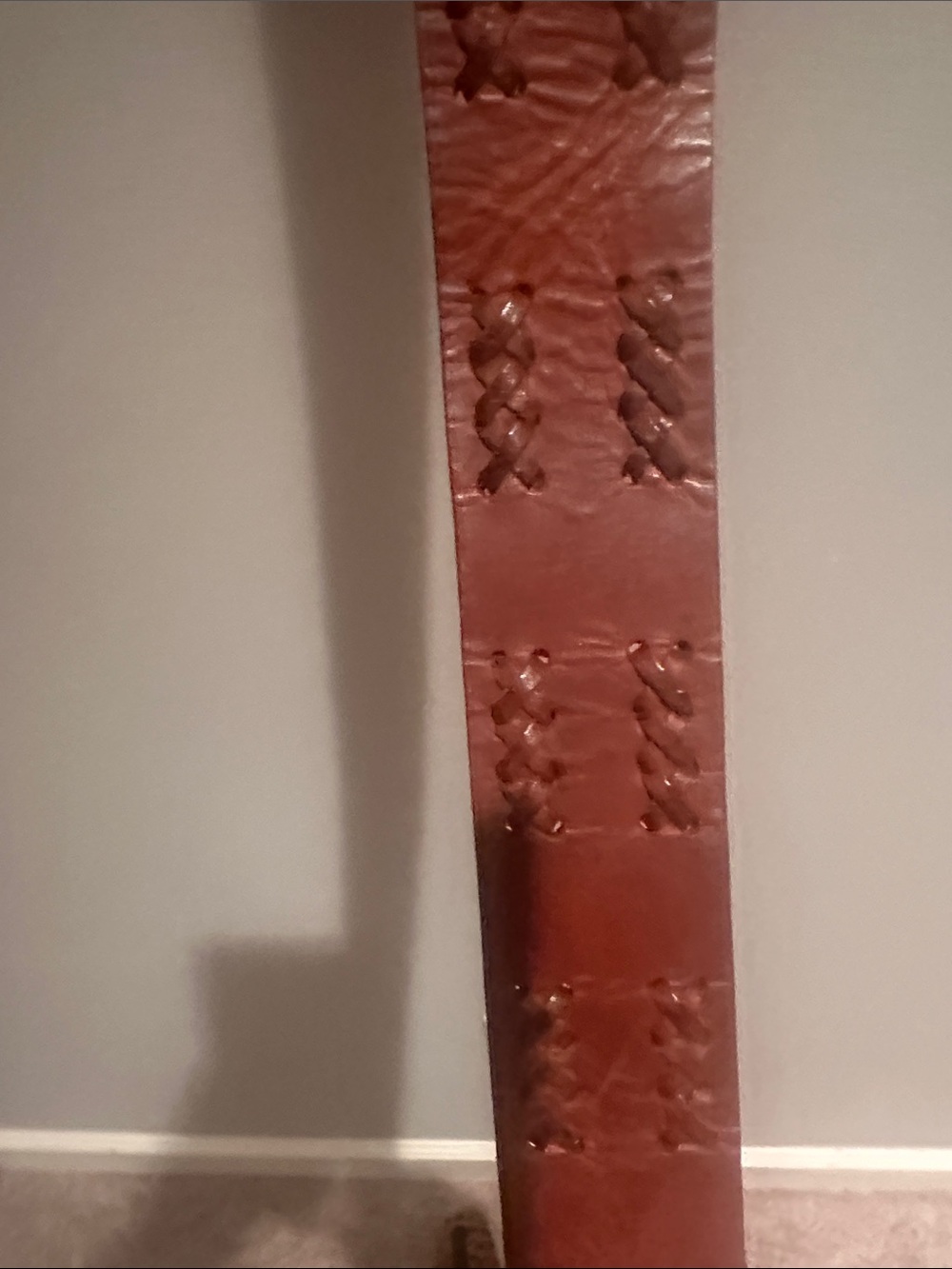 Women's Brown Leather Belt with Ornate Silver Buckle - Picture 3 of 7